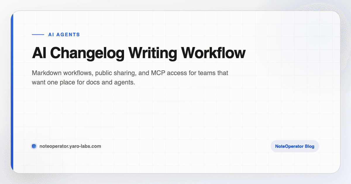 AI Changelog Writing Workflow