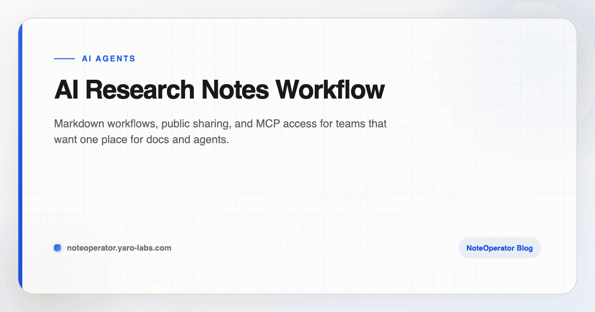 AI Research Notes Workflow