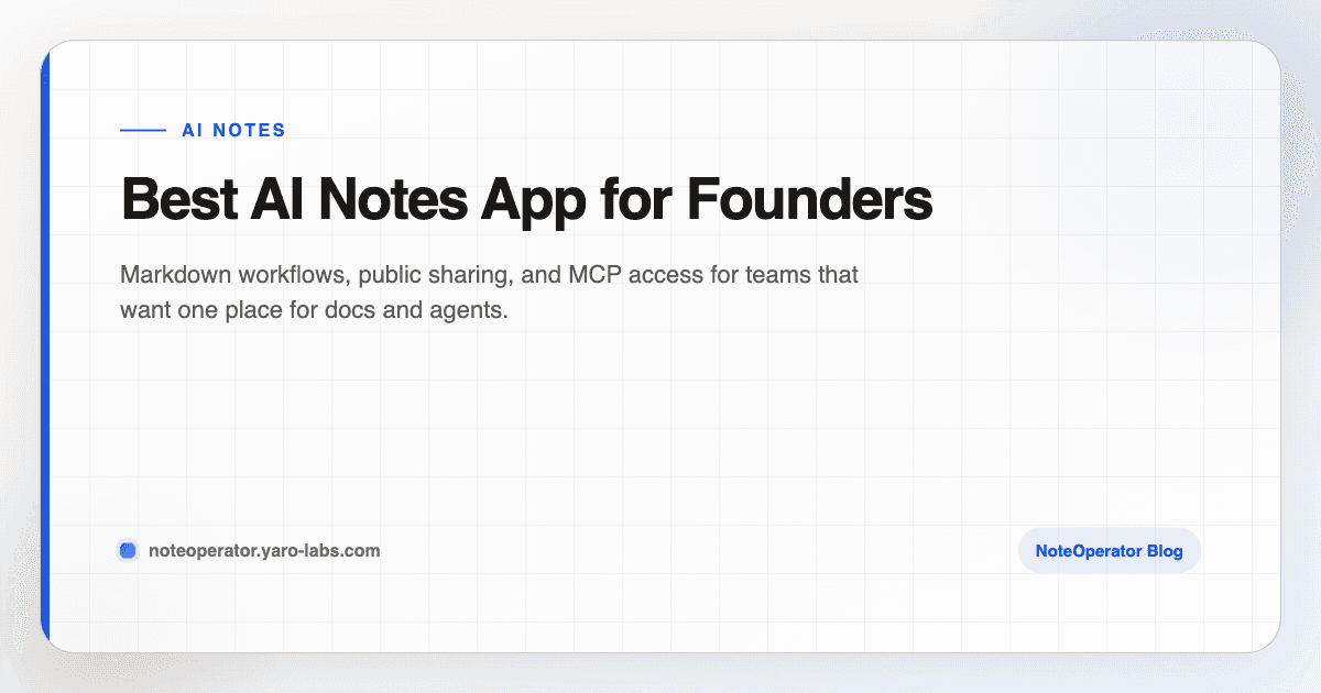 Best AI Notes App for Founders