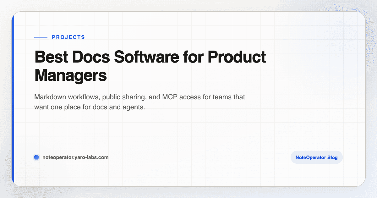 Best Docs Software for Product Managers