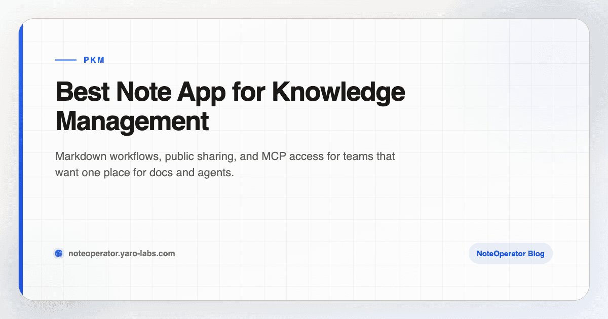 Best Note App for Knowledge Management