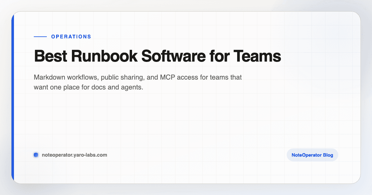 Best Runbook Software for Teams