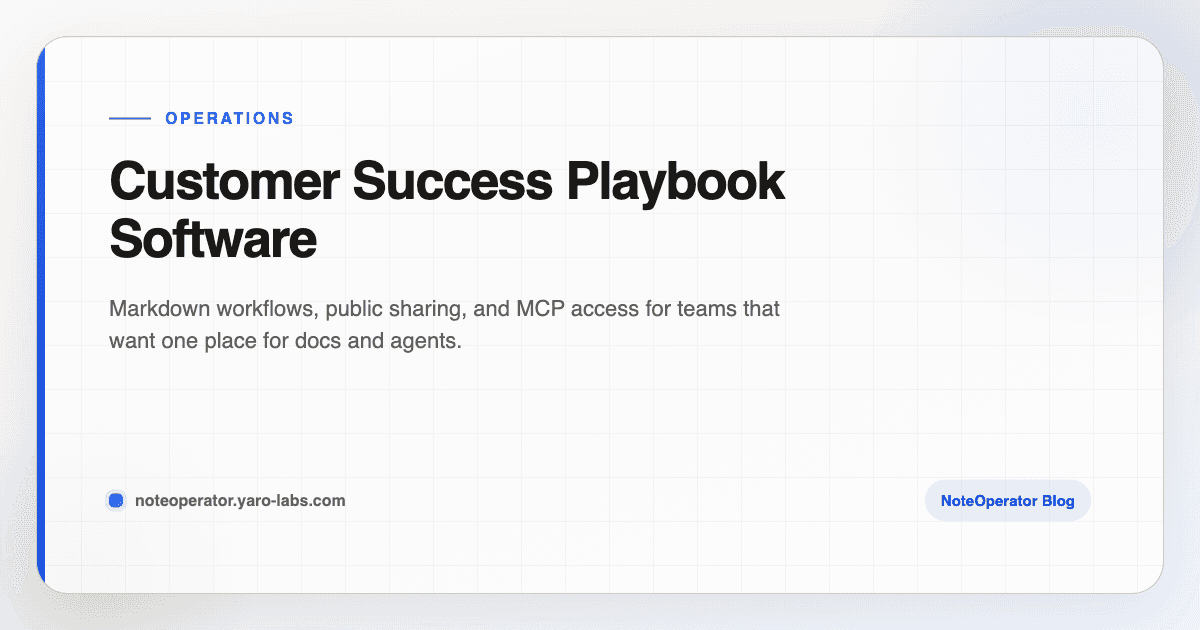 Customer Success Playbook Software