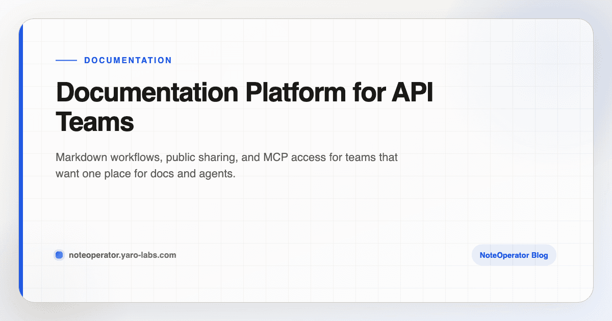 Documentation Platform for API Teams