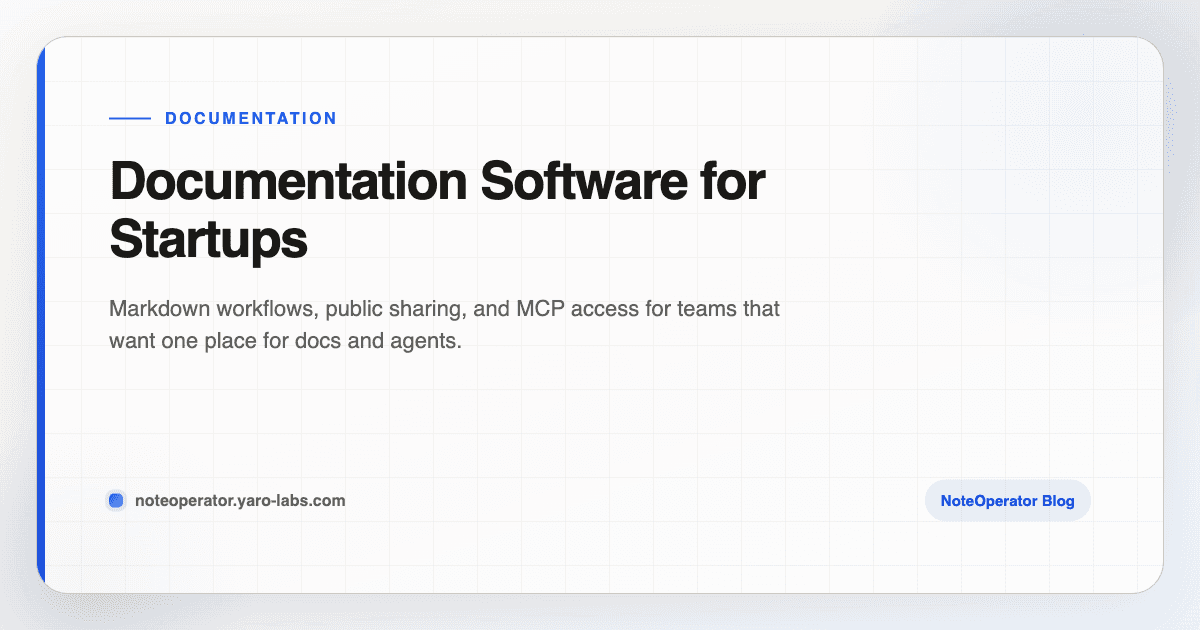 Documentation Software for Startups
