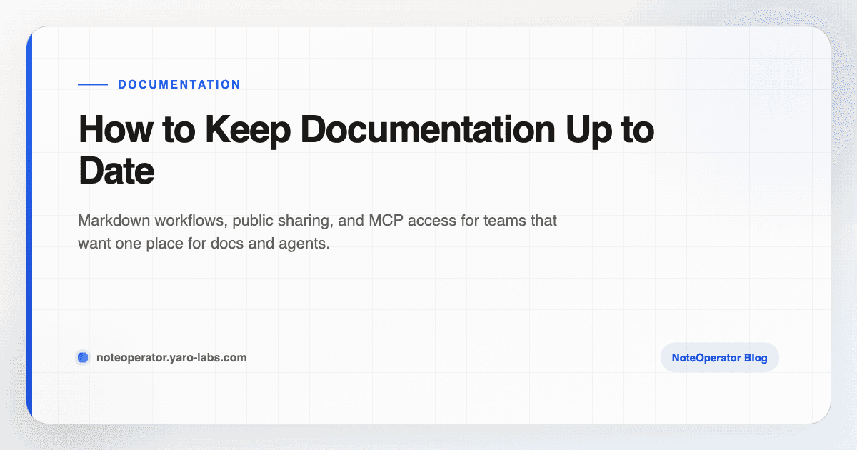 How to Keep Documentation Up to Date