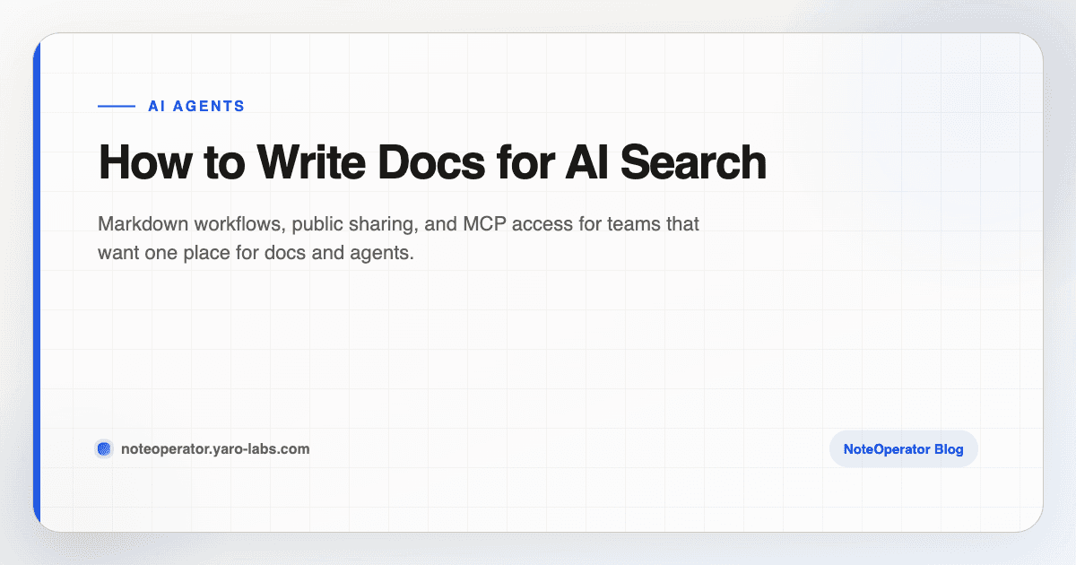 How to Write Docs for AI Search