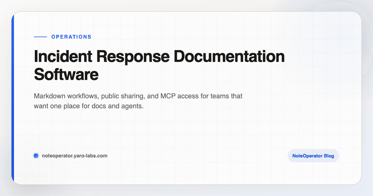 Incident Response Documentation Software