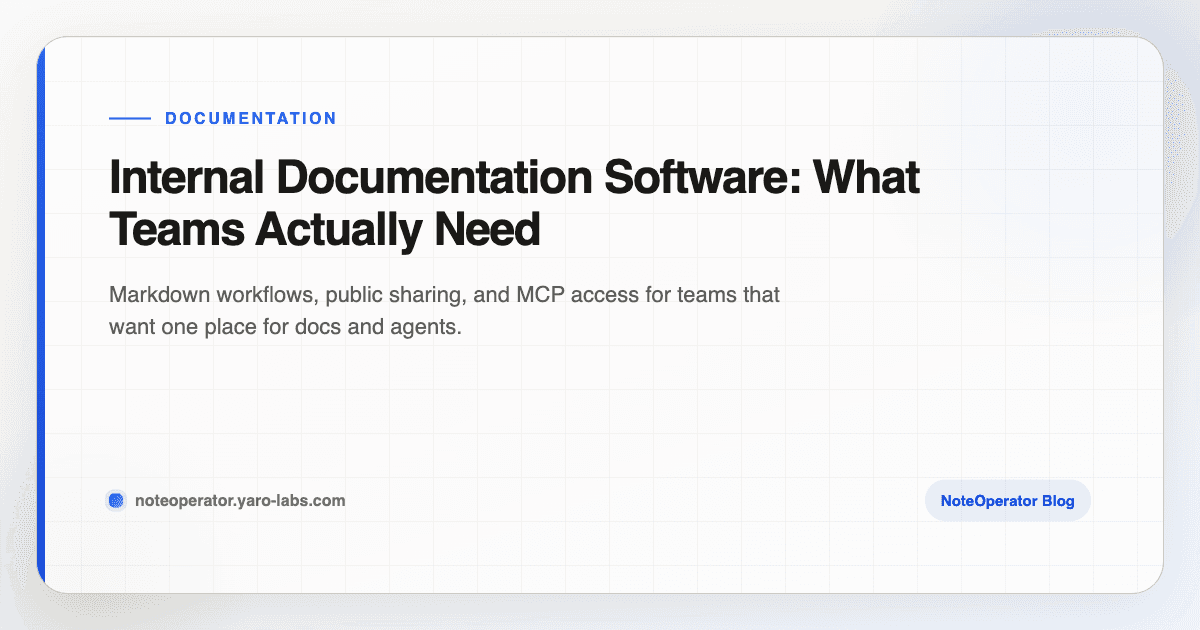 Internal Documentation Software: What Teams Actually Need