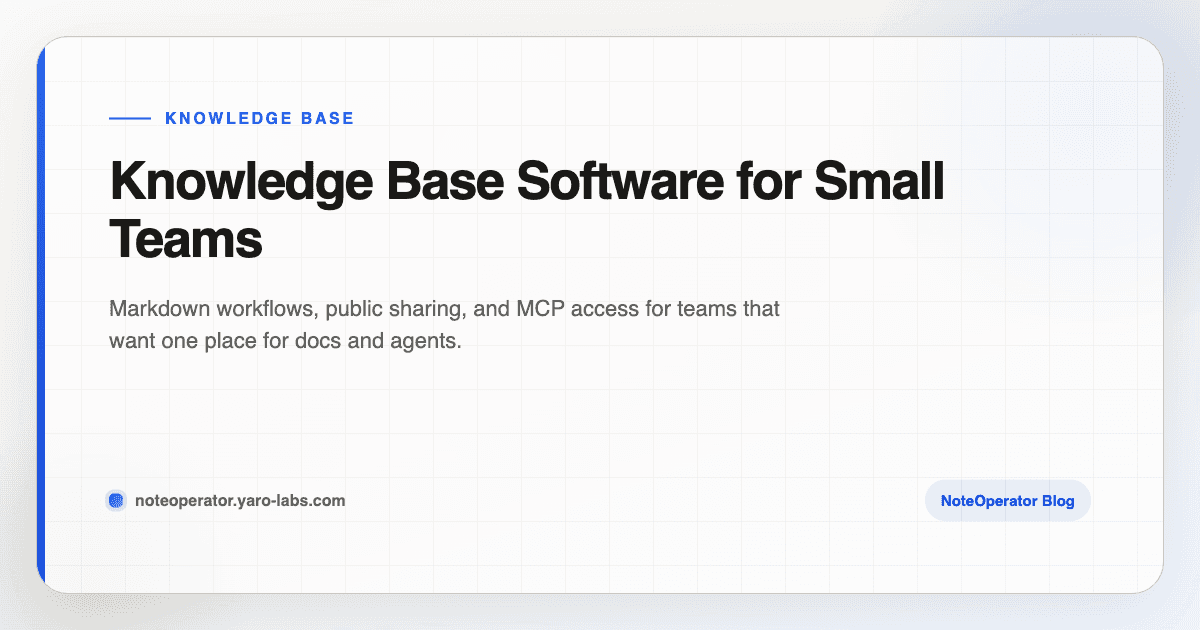 Knowledge Base Software for Small Teams