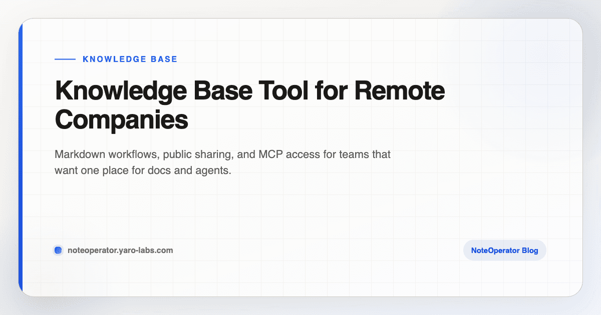 Knowledge Base Tool for Remote Companies