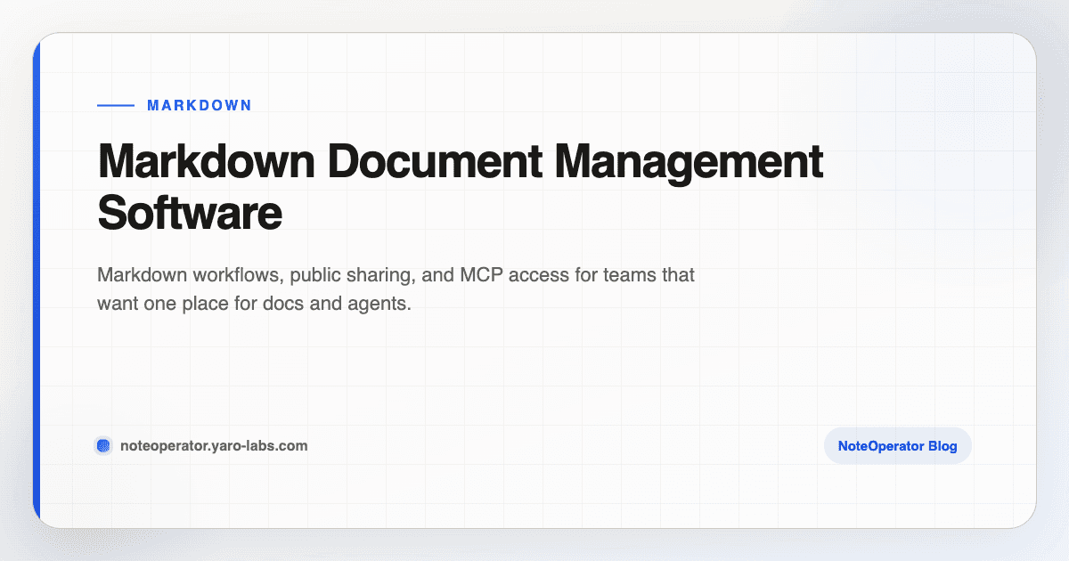 Markdown Document Management Software