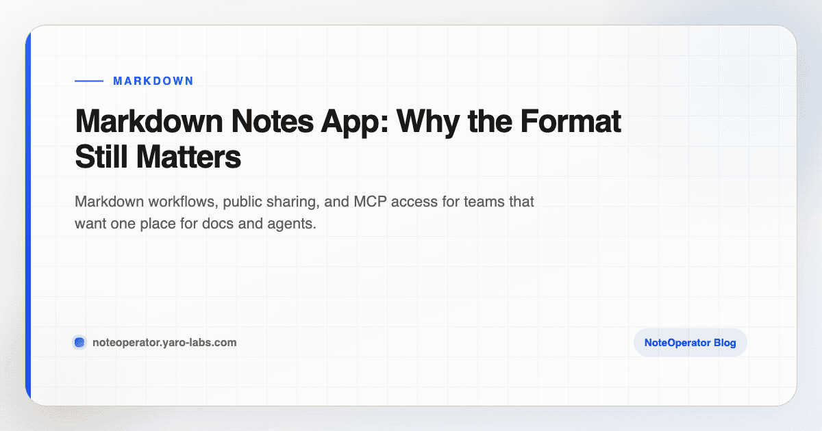 Markdown Notes App: Why the Format Still Matters