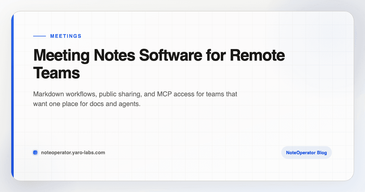 Meeting Notes Software for Remote Teams