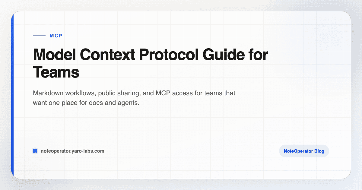 Model Context Protocol Guide for Teams