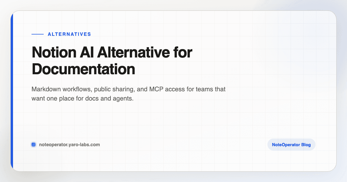 Notion AI Alternative for Documentation