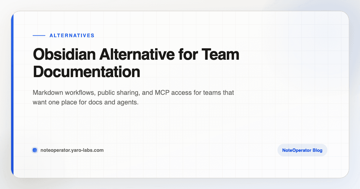 Obsidian Alternative for Team Documentation