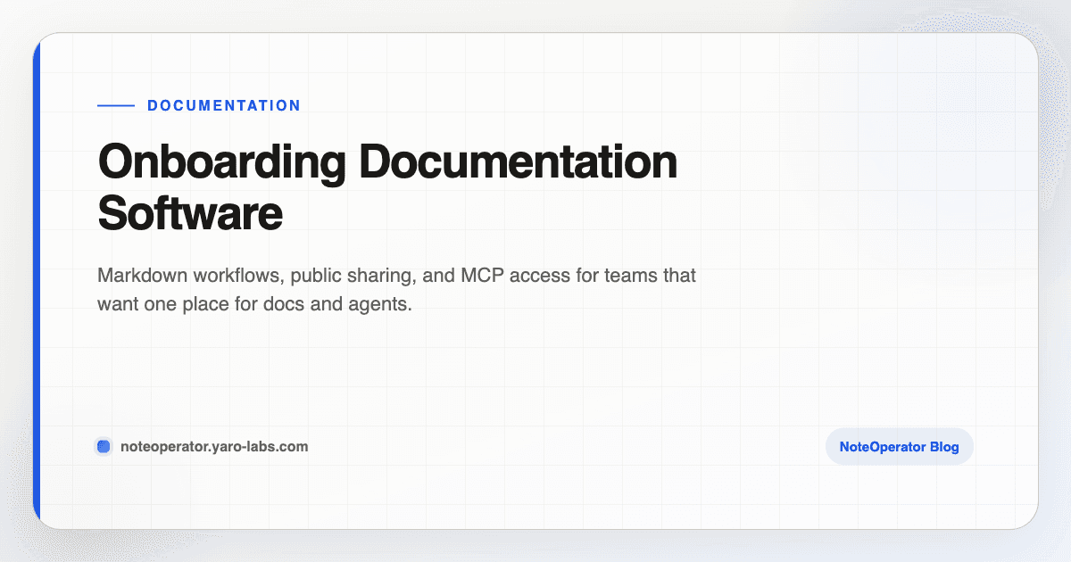 Onboarding Documentation Software