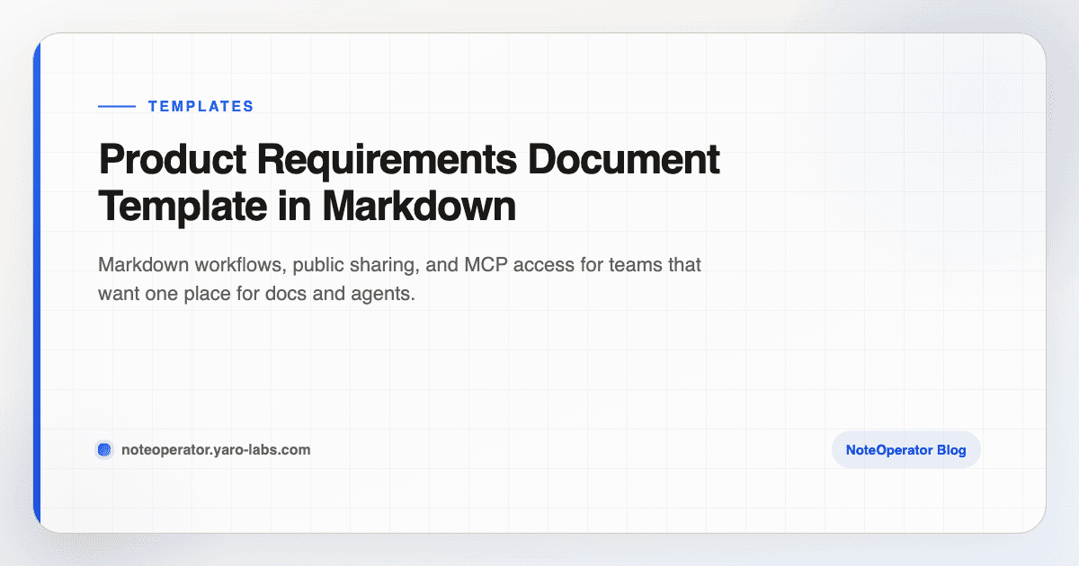 Product Requirements Document Template in Markdown