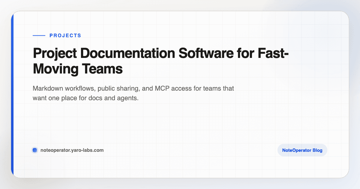 Project Documentation Software for Fast-Moving Teams