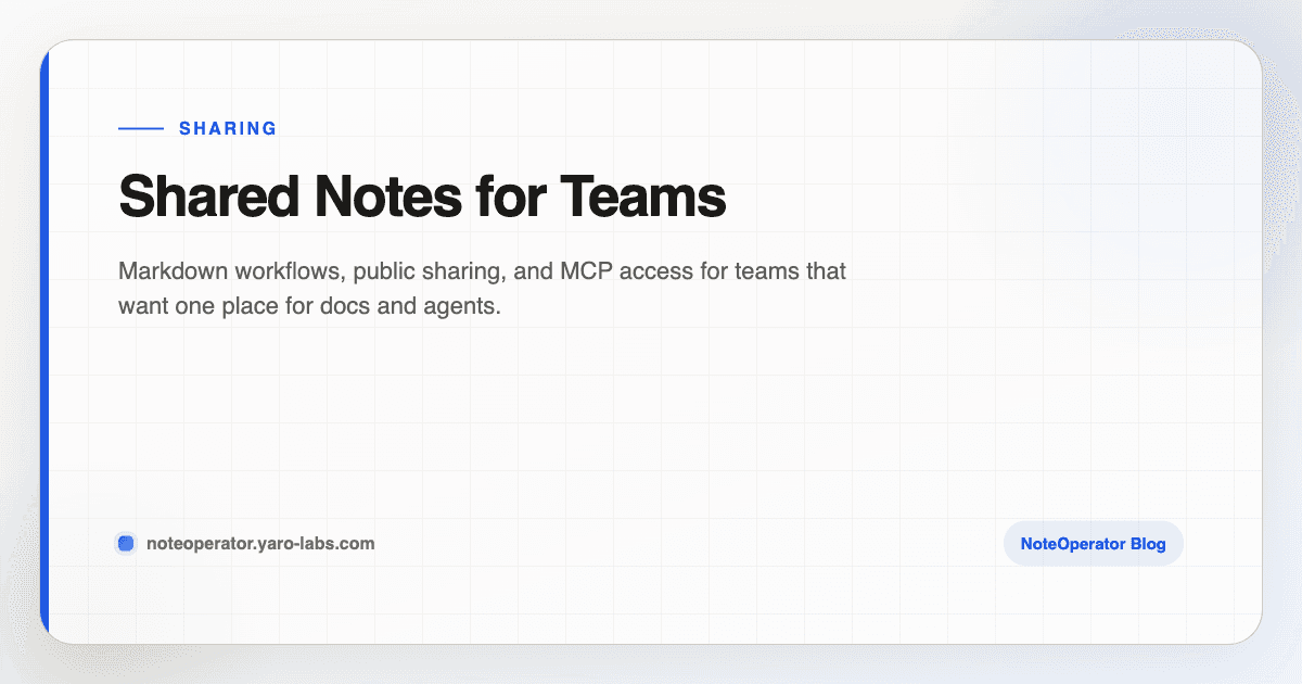 Shared Notes for Teams
