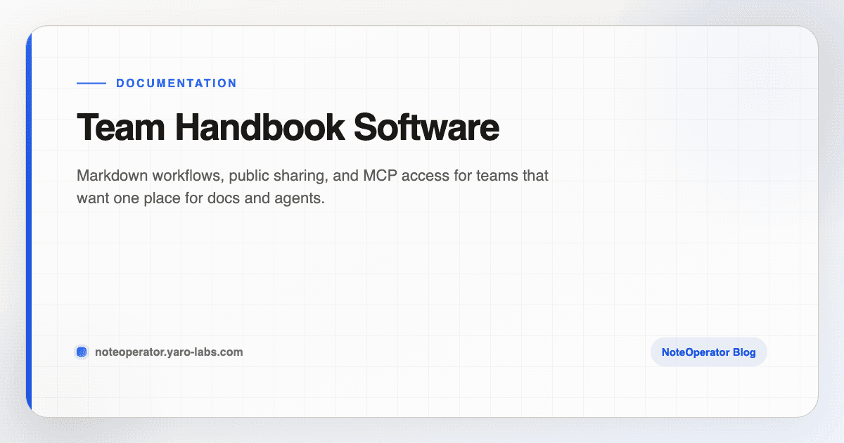 Team Handbook Software
