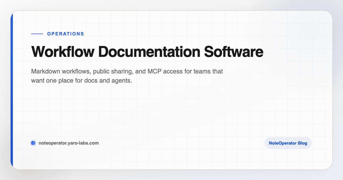 Workflow Documentation Software