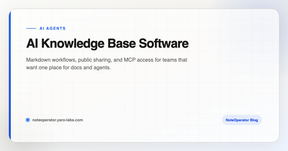 AI Knowledge Base Software · NoteOperator