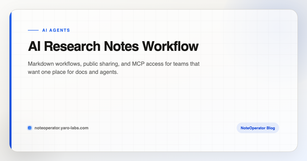 AI Research Notes Workflow · NoteOperator