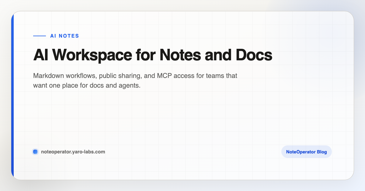 AI Workspace for Notes and Docs · NoteOperator