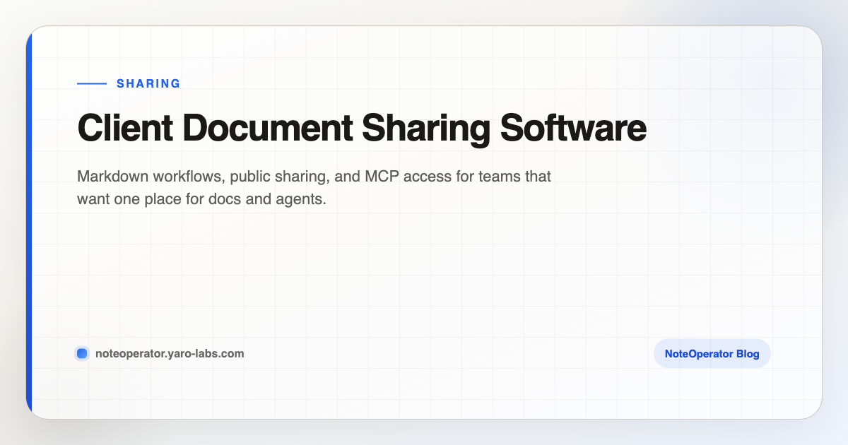 Client Document Sharing Software · NoteOperator