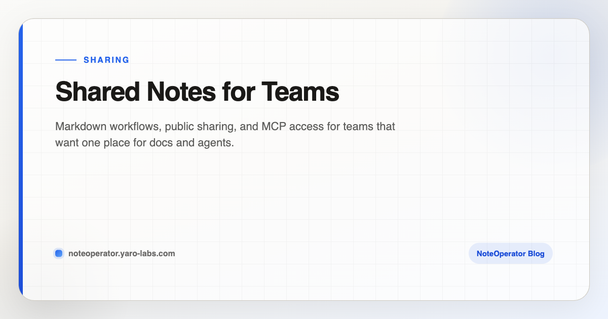Shared Notes Login Shared Notes for Teams · NoteOperator